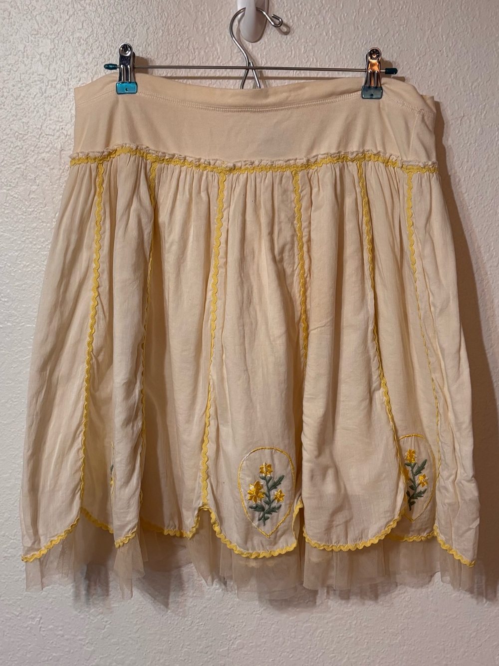 Vintage Free People Scallop Hem Skirt Size 12